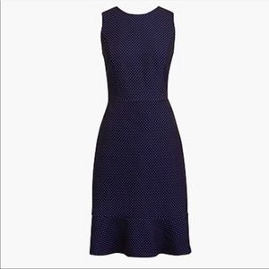 J Crew Printed flounce-hem dress